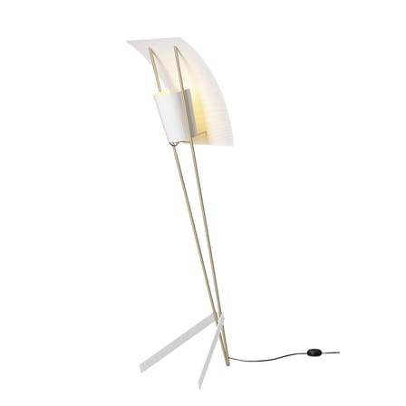 Lampadaire G30 métal blanc or / Réédition 1958, Pierre Guariche - SAMMODE STUDIO