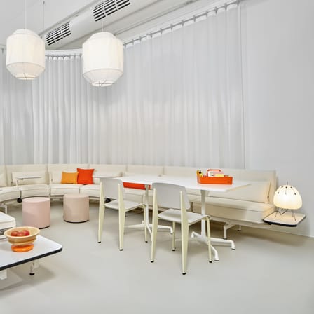Lampe de table Akari 1AD papier beige /Isamu Noguchi, 1951 - Ø 25 x H 43 cm - Vitra