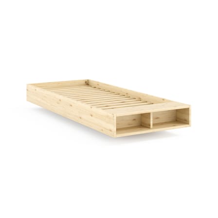 Lit 1 place Merge bois naturel / Pour matelas 90 x 200 cm - KARUP