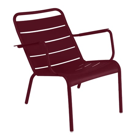 Luxembourg Low armchair metal purple / Slanted backrest - Fermob