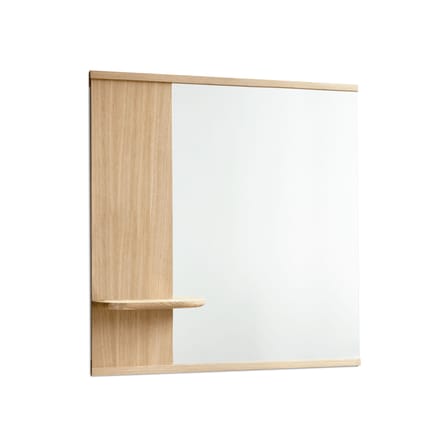 Miroir mural  bois naturel / L 70 x H 72 cm - Etagère intégrée - MOEBE