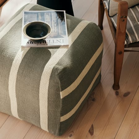 Pouf Sigrid tissu vert - BROSTE COPENHAGEN