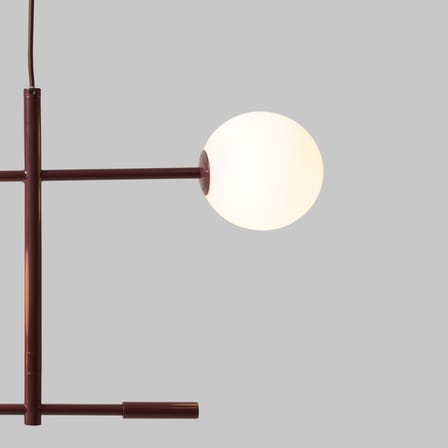 Sospensione Copenhagen metallo rosso / L 97 cm - Braccioli mobili - It's about Romi