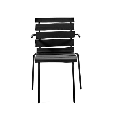 Aligned Stackable armchair metal black / By Maarten Baas - Aluminium - valerie objects