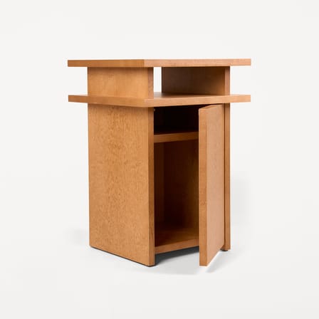Table de chevet Ratio bois naturel / 1 porte - Frama 