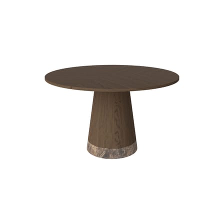 Table ronde Piro bois marron / Ø 125 cm - Base marbre - Bolia