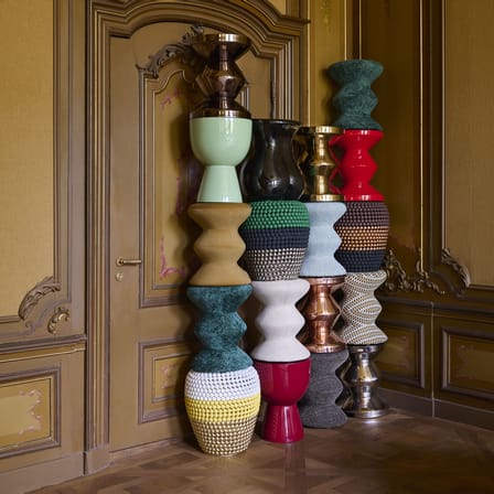 Tabouret Zig Zag Metal or - Pols Potten