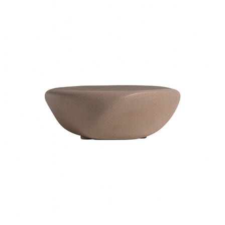 Tavolino Reborn materiale plastico beige / 70 x 75 x H 30 cm - 100% riciclato - Slide