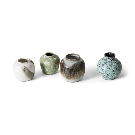 Vase 70s céramique multicolore / Set de 4 mini vases - HK LIVING