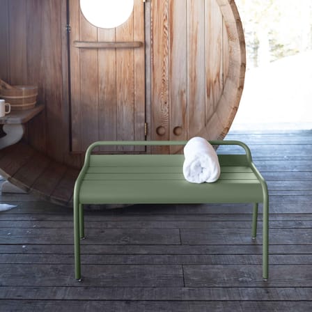 Banc empilable Luxembourg métal beige / Compact - 2 places / L 90 cm - Fermob