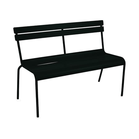 Bank mit Rückenlehne Luxembourg metall schwarz / 3-Sitzer - L 118 cm - Fermob