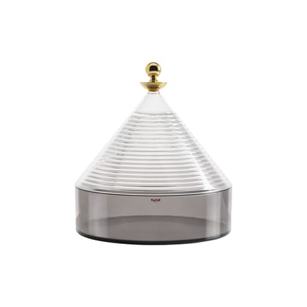 Boîte Trullo plastique gris transparent / Ø 25 x H 27 cm - Fabio Novembre, 2019 - Kartell