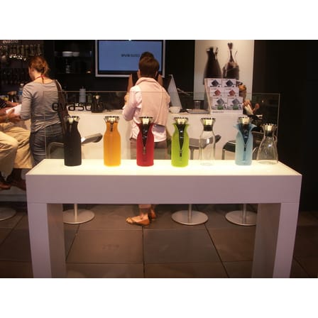 Carafe Stoppe-goutte métal verre transparent 1L / Sans fourreau - Eva Trio