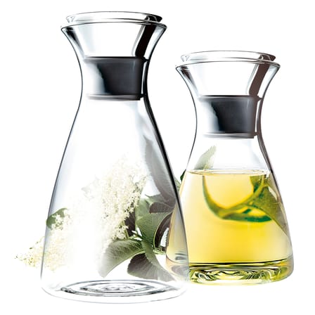 Carafe Stoppe-goutte métal verre transparent 1 L / Forme évasée - Sans fourreau - Eva Trio