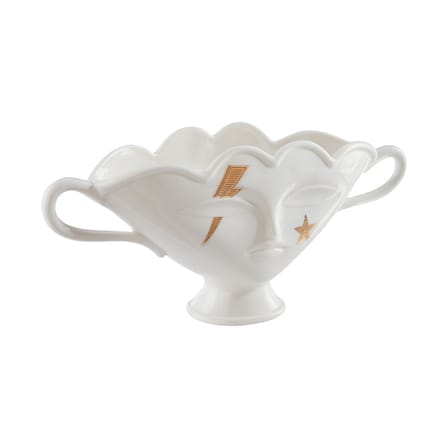 Coupe Gilded Giuliette céramique blanc / L 39 cm x H 16 cm - Jonathan Adler