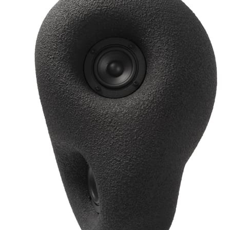 Enceinte Acoustic Sculpture matériau composite noir / Sculpté main - Bluetooth 5.0 - Transparent Speaker