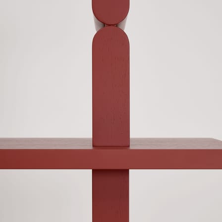 Étagère Coloured Wood Noon bois rouge / L 118 x H 107 cm - NOBODINOZ