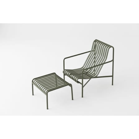 Fauteuil bas Palissade métal vert / Dossier haut - Bouroullec, 2016 - Hay
