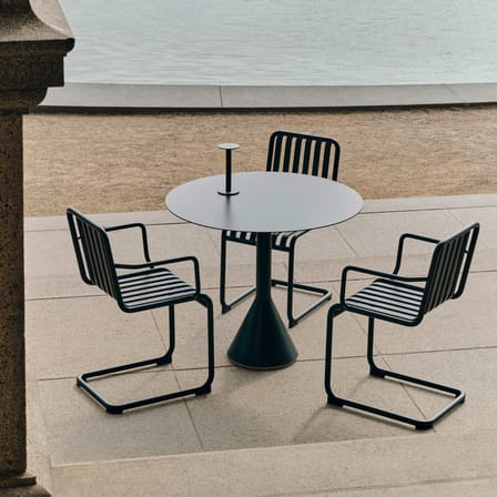 Fauteuil de repas Palissade Cantilever métal blanc / Small - Hay