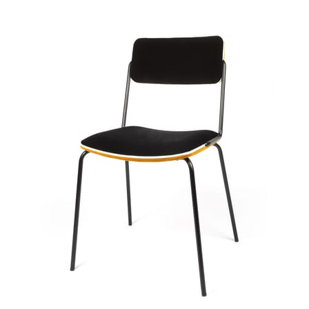 Gepolsterter Stuhl Double jeu textil gelb schwarz / Velours - Maison Sarah Lavoine
