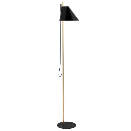 Lampadaire Yuh métal marbre noir LED / Base marbre - Orientable - Louis Poulsen