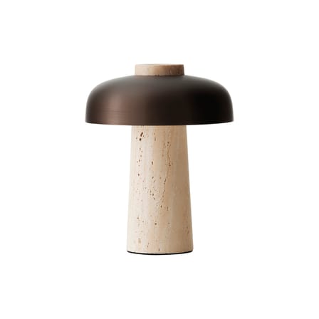 Lampe sans fil rechargeable Reverse LED métal marron - Audo Copenhagen