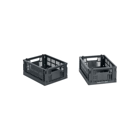 Lot de 2 paniers Colour Crate MINI plastique gris / 17 x 13 cm - Recyclé - Hay