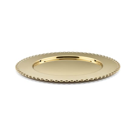Plateau Edges métal or / Ø 32,5 cm - Alessi