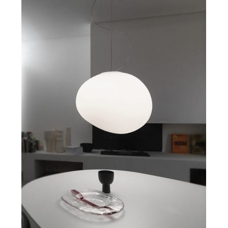 Suspension Gregg Grande verre blanc / L 47 cm - Ludovica+Roberto Palomba, 2008 - Foscarini
