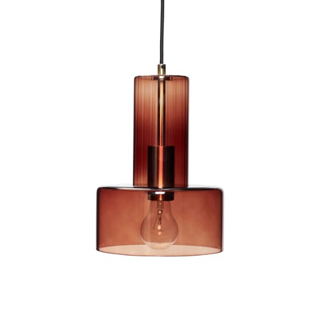 Suspension Ripple verre marron / Ø 20 cm - HÜBSCH