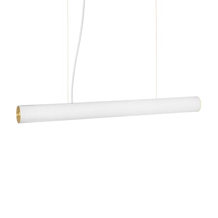 Suspension Vuelta LED blanc Large / L 100 cm - Verre strié - Ferm Living