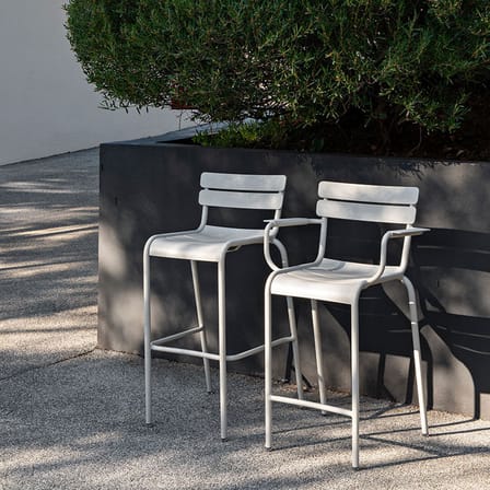 Chaise de bar Luxembourg métal jaune / Aluminium - H 80 cm - Fermob