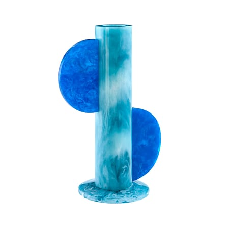Vase Mustique Cylinder bleu / Acrylique - Jonathan Adler