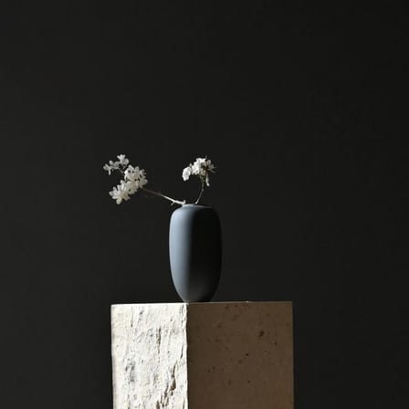 Vase Sunao Slim Petit céramique noir / Ø 12 x H 22 cm - 101 COPENHAGEN