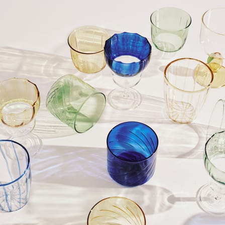 Weinglas Yam 05 glas blau / Set von 4 - Serax