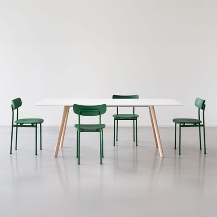 Chaise Motta rouge / Jasper Morrison - Polypropylène recyclé - Magis