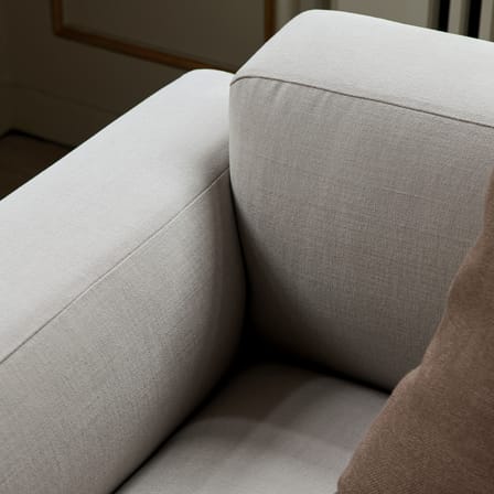 Canapé d'angle Develius B tissu beige / 3 places - L 220 cm / Dormeuse droite - &tradition