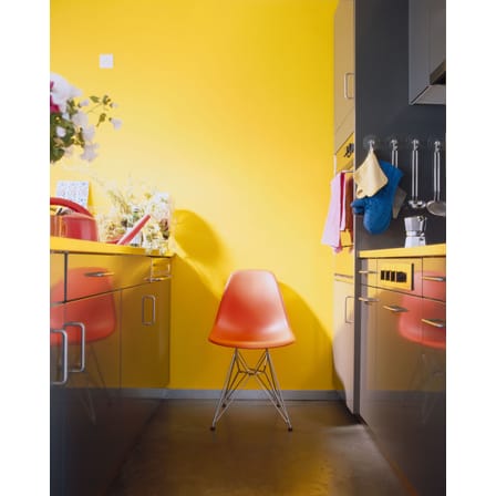 Chaise DSR - Eames Plastic Side Chair plastique blanc / (1950) - Pieds chromés - Vitra