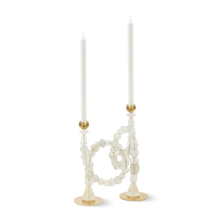 Chandelier Perles verre blanc - Pols Potten