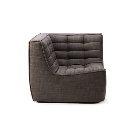 Chauffeuse d'angle N701 tissu gris / Module d'angle carré 90° - Ethnicraft