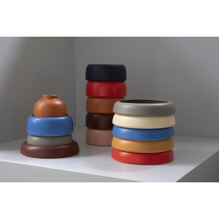Coupe Omar 01 céramique bleu / Small - Ø 23,5 x H 9,5 cm / Fait main - raawii