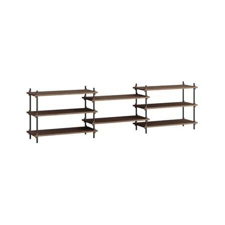 Étagère Shelving System – s.65.3.A bois marron / L 239 x H 85 x Prof. 35 cm - MOEBE