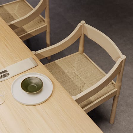 Fauteuil Carimate bois noir / Vico Magistretti, 1959 - Fritz Hansen