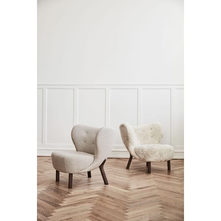 Fauteuil rembourré Little Petra VB1 tissu beige / Réédition 1938 - Tissu bouclé - &tradition