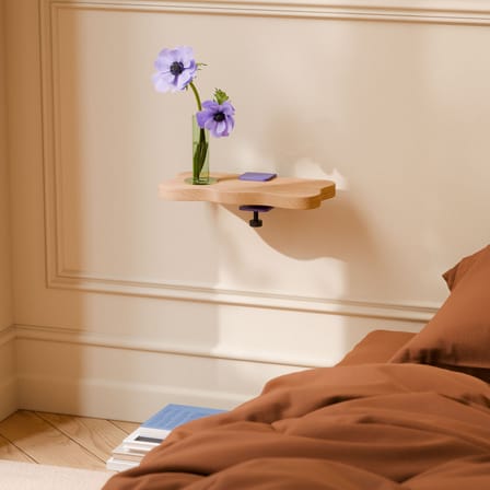 Fixation murale Bracket métal violet - TIPTOE