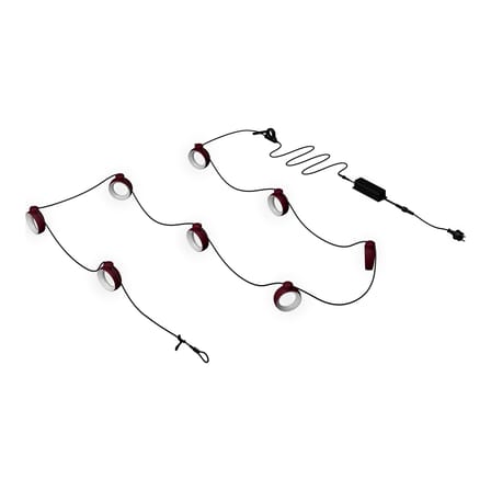Guirlande lumineuse extérieur Hoopik LED rouge / 12 mètres - Bluetooth - Fermob