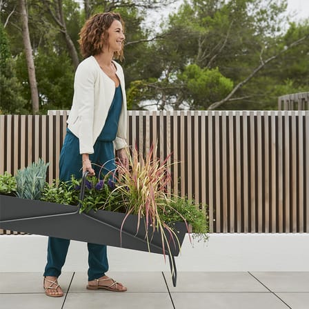 Jardinière Basket métal vert longue / L 119 x H 54 cm - Fermob