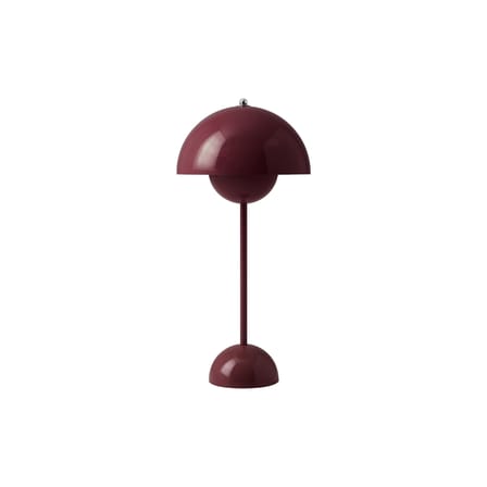 Lampe de table Flowerpot VP3 métal violet / H 50 cm - By Verner Panton, 1968 - &tradition