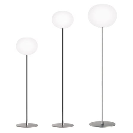 Lampe de table Glo-Ball T1 verre blanc / H 60 cm - Soufflé bouche - Flos