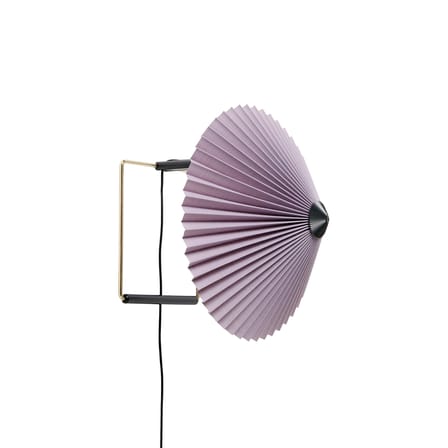 Applique avec prise Matin Small tissu violet LED orientable / Ø 30 cm - Hay